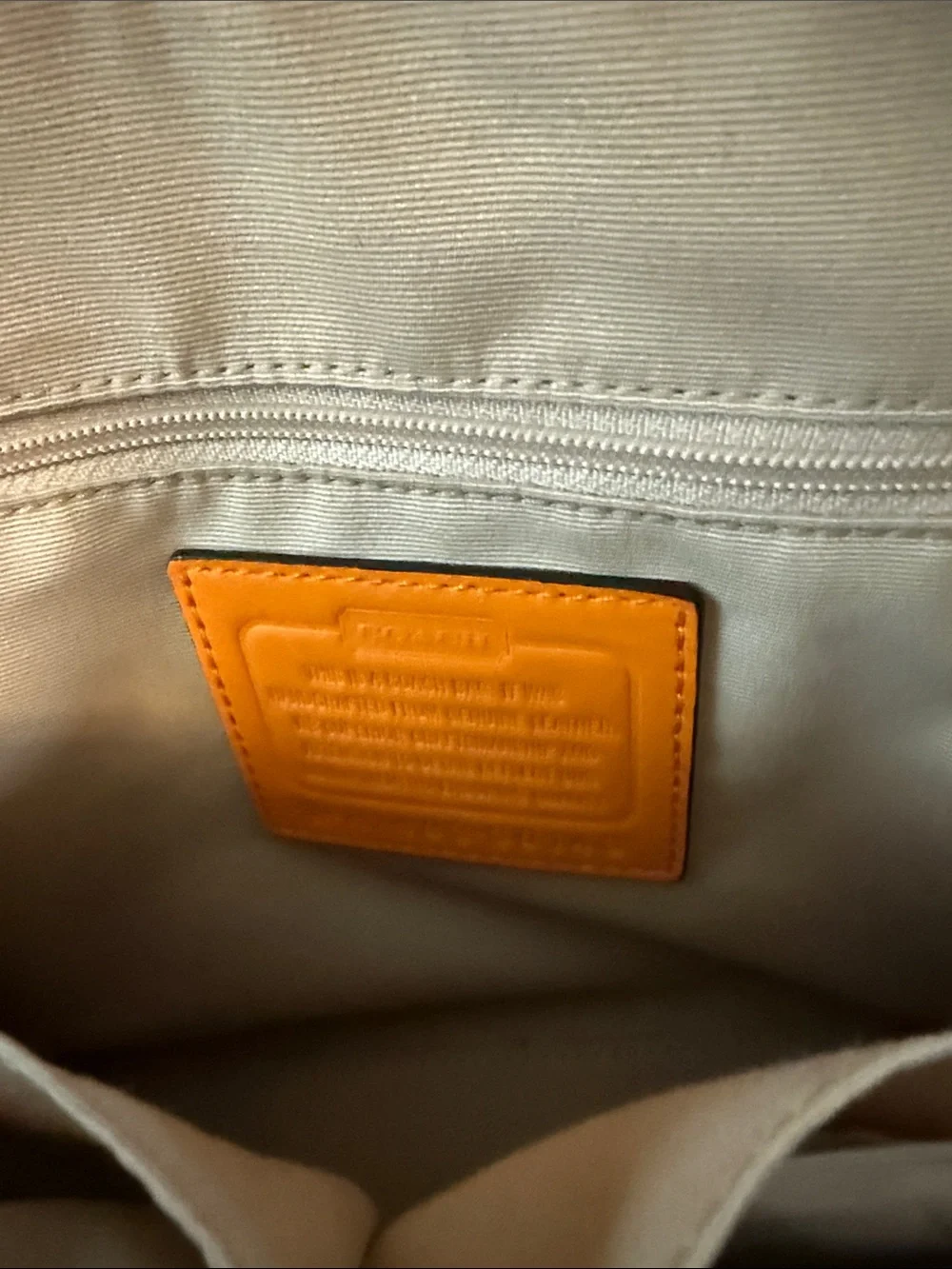 Coach Bleeker Mini. Orange Pebbled Leather Satchel with Detachable Strap
